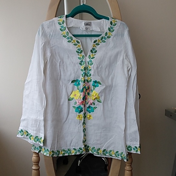 🌻 Lilly Pulitzer linen Tunic  Sz S EUC - Picture 1 of 8
